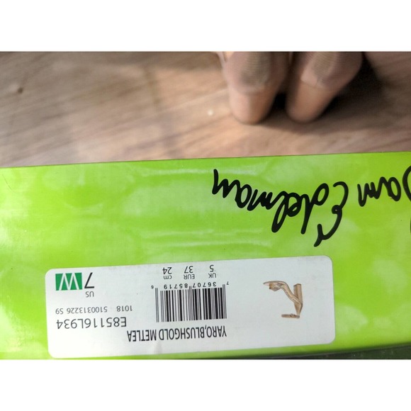 Sam Edelman Yaro Ankle Strap Heeled Sandals Blush Gold - Picture 10 of 12